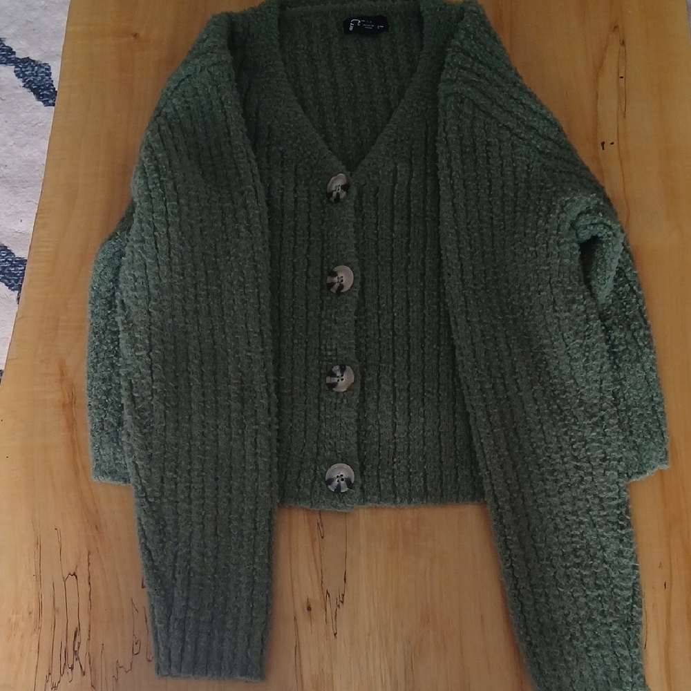 Art Class Olive Green Women's Cardigan
